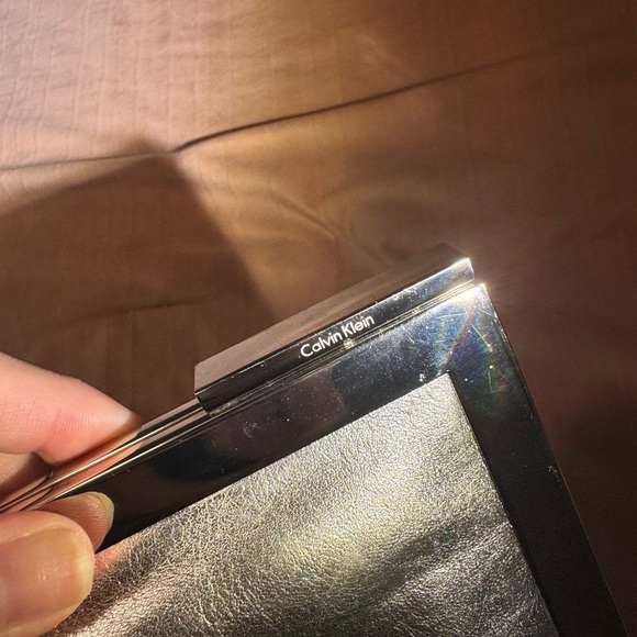 Calvin Klein Metallic Silver Wristlet Clutch - Picture 4 of 4